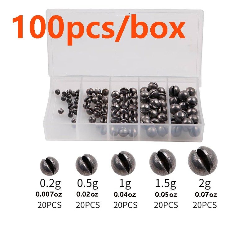Fishing Line Box - 100 Buah/Kotak Set Pemberat Timbal Satu