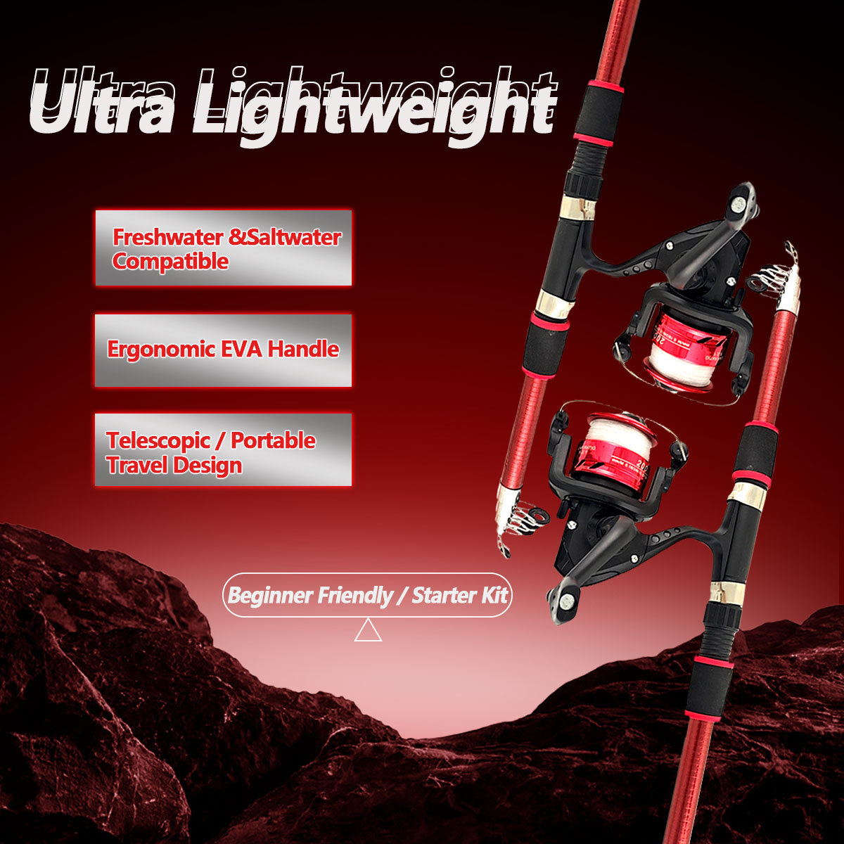 Fishing Line Spooler - Kombo Joran dan Reel Pancing 1.8M