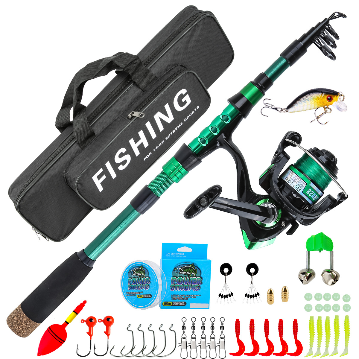 Fishing Line Box - Set Peralatan Pancing Teleskopik Serat Karbon