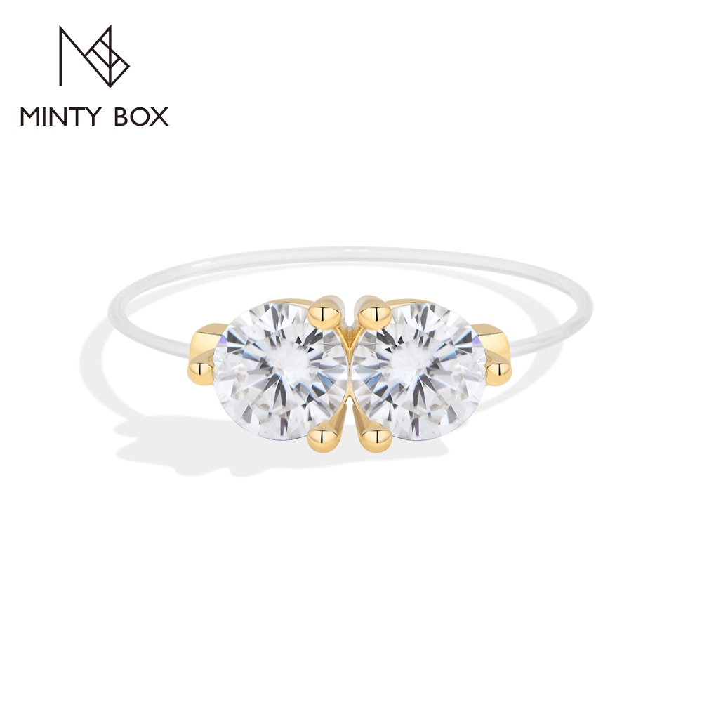 MINTYBOX Cincin Dua Moissanite - Fishing Line Box ulasan dan harga