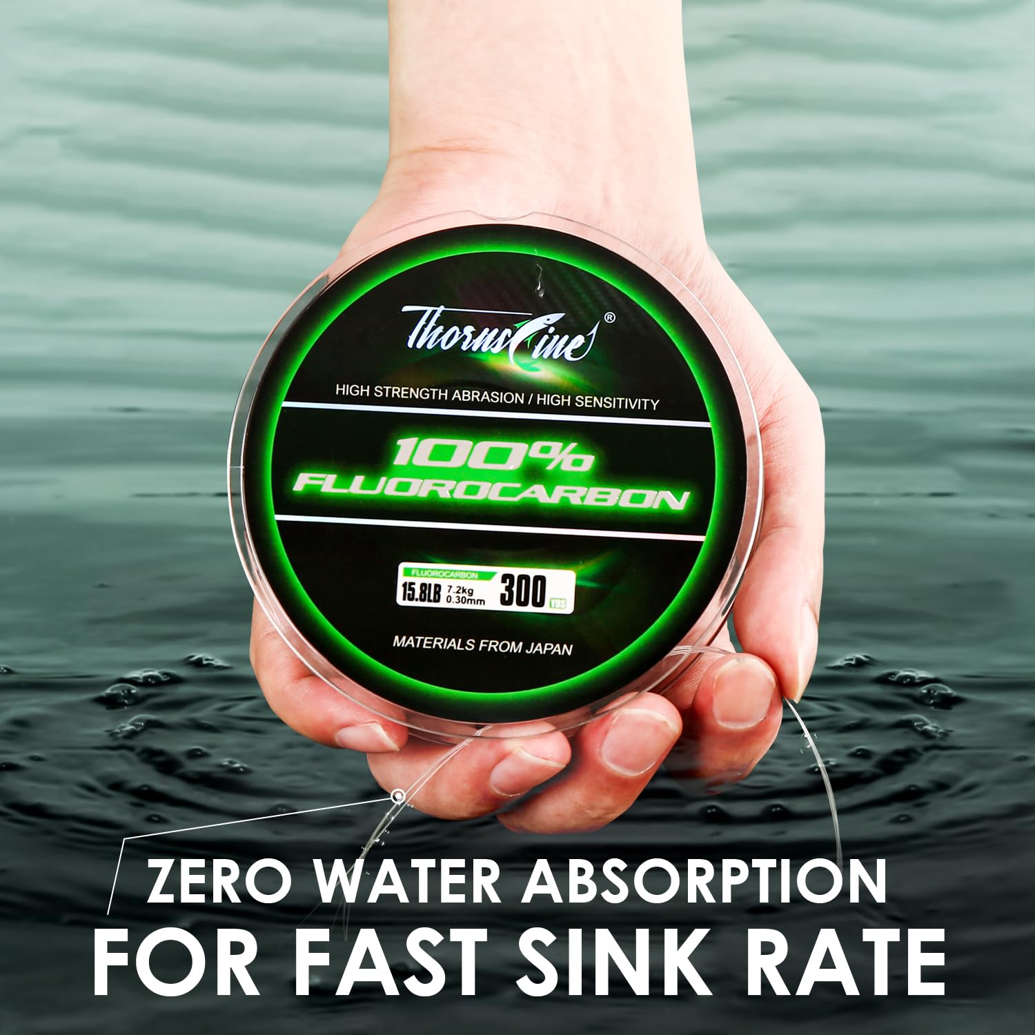 ThornsLine 100% Senar Pancing  - Fluorocarbon Line ulasan dan harga